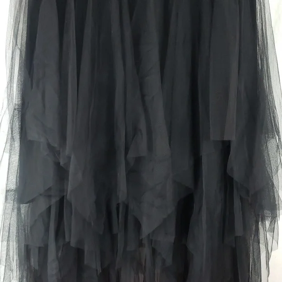 City Chic Women's 14 Black Tiered Tulle Pixie Skirt - Picture 3 of 16
